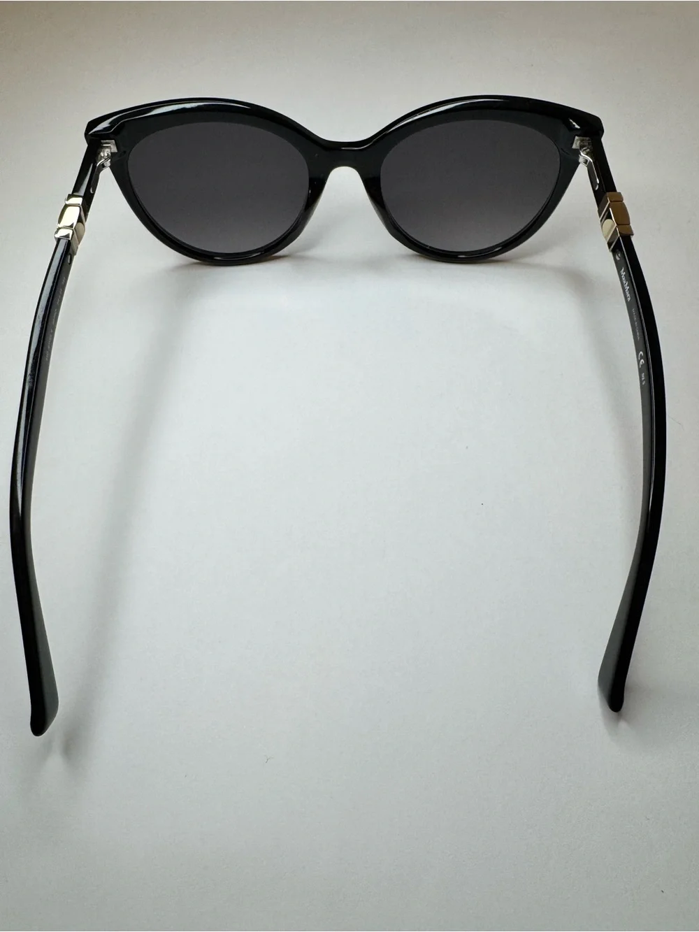 Max Mara MM Jewel II Black Cat Eye Sunglasses Classic Luxury Italy